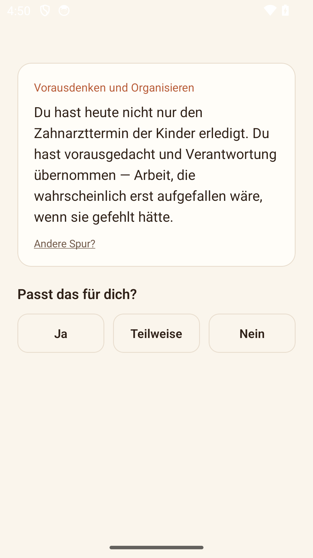 Laressa Onboarding — erster Moment mit KI-Spiegelung