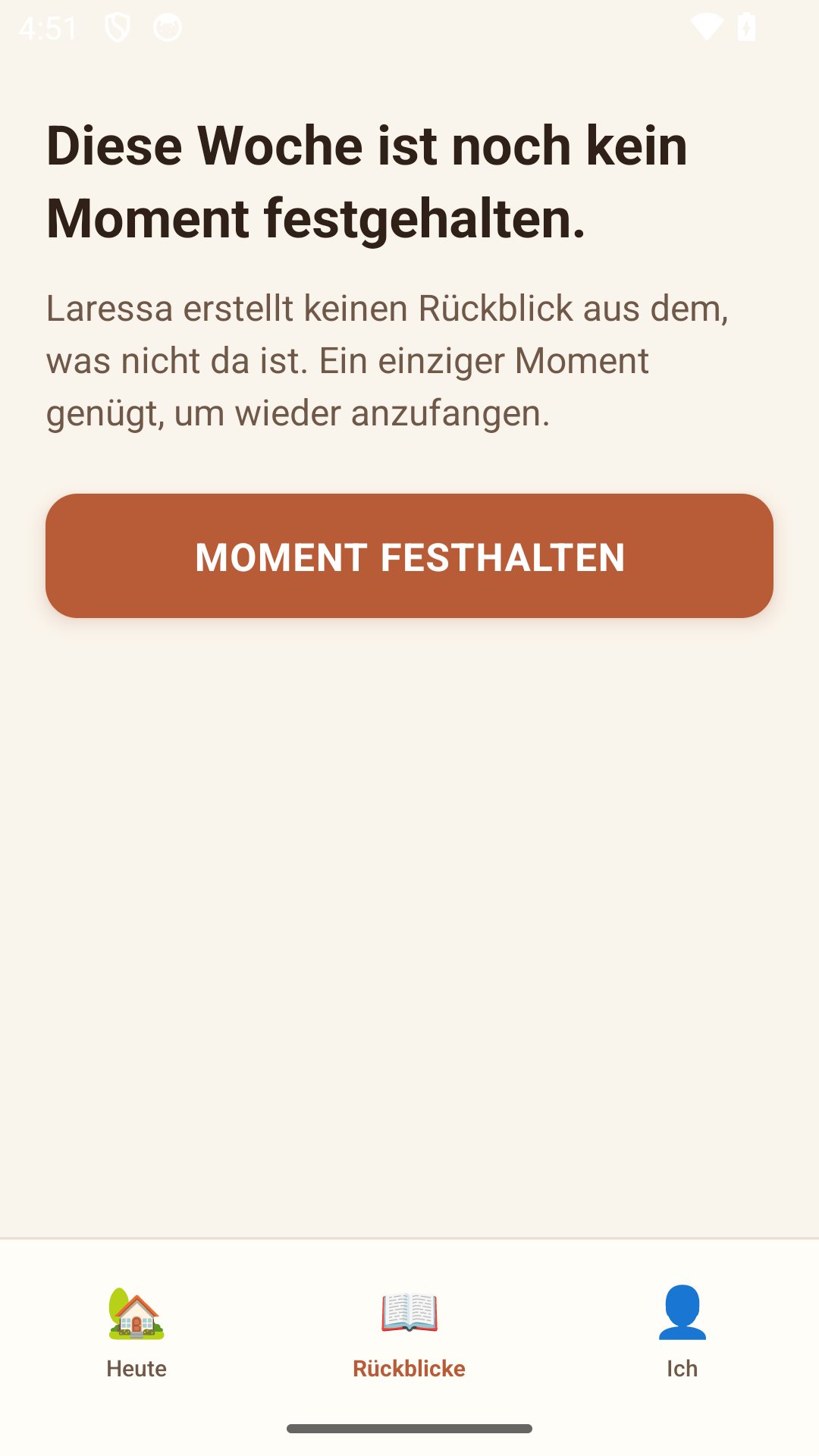 Laressa Rückblicke-Screen
